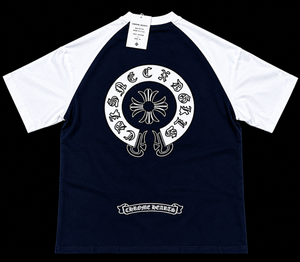 Navy Blue & White Raglan Graphic T-Shirt for Men | Premium Streetwear Tee